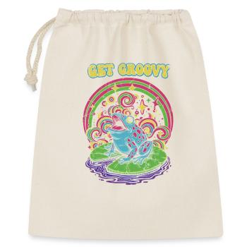 Psychedelischer Frosch Groove - Geschenkbeutel aus Baumwolle (40 x 50 cm) - Natur - Vorne