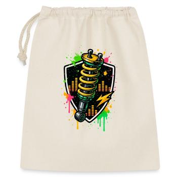 Gewindefahrwerk Neon, Tuning Schrauber Shirt - Geschenkbeutel aus Baumwolle (40 x 50 cm) - Natur - Vorne