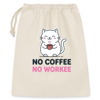Pas de café, pas de travail. - Sac cadeau 40 x 50 cm - nature - Devant