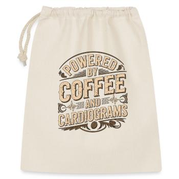 Cardiac Tech Powered By Coffee And Cardiac Imaging - Geschenkbeutel aus Baumwolle (40 x 50 cm) - Natur - Vorne