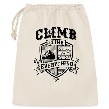 Climb Everything Kletterabenteuer - Geschenkbeutel aus Baumwolle (40 x 50 cm) - Natur - Vorne
