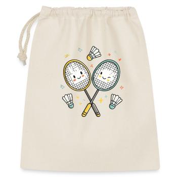 Laughing badminton friends - Gift Bag 40 x 50 cm - nature - Front