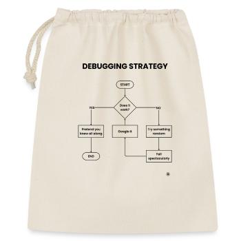 Debugging-Strategie-Flussdiagramm – Funktioniert es Geschenk - Geschenkbeutel aus Baumwolle (40 x 50 cm) - Natur - Vorne