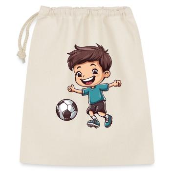 Garçon de Foot Enjoué - Sac cadeau 40 x 50 cm - nature - Devant