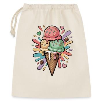 Bunte Eiscreme Explosion - Gift Bag 40 x 50 cm - nature - Front