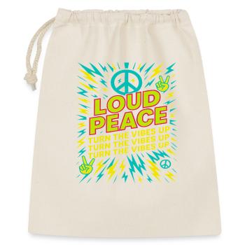 Peace Sign Shirt, Festival Vibes - Gift Bag 40 x 50 cm - nature - Front