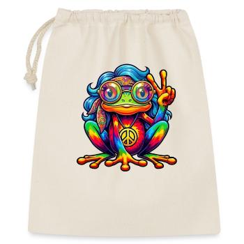 Hippie Frog 70s 1970s 60s Party - Gift Bag 40 x 50 cm - nature - Front