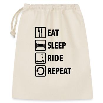 Mange, Dors, Roule, Répète - Roule en trottinette électrique - Sac cadeau 40 x 50 cm - nature - Devant