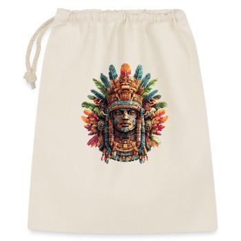 Aztec mask with colorful feathers - Gift Bag 40 x 50 cm - nature - Front