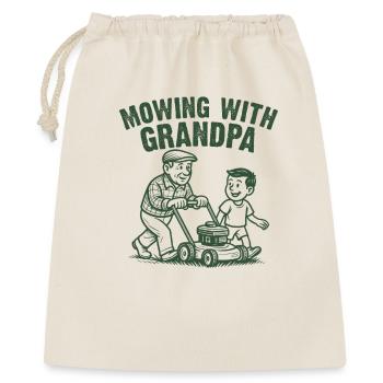 Tondre avec grand-père - Sac cadeau 40 x 50 cm - nature - Devant