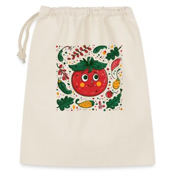 Tomate joyeuse dans la conception de jardin - Sac cadeau 40 x 50 cm - nature - Devant