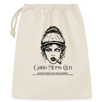 GuteMamasClub Mutige Mamas - Geschenkbeutel aus Baumwolle (40 x 50 cm) - Natur - Vorne