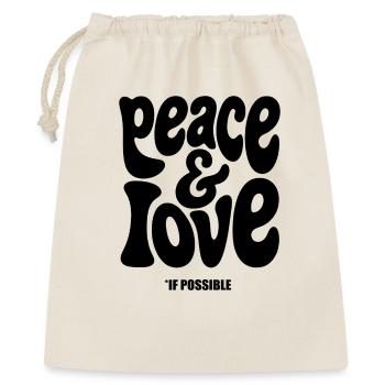 PEACE LOVE #1 - let's talk - Sac cadeau 40 x 50 cm - nature - Devant