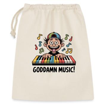 Goddamn Music Cartoon Keyboard - Gift Bag 40 x 50 cm - nature - Front