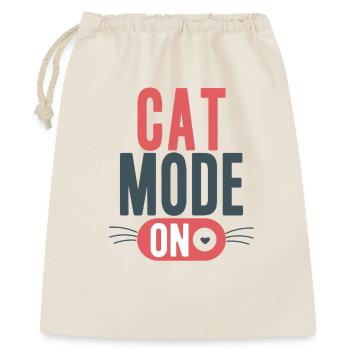 Cat Mode On Whisker Switch Typography - Gift Bag 40 x 50 cm - nature - Front