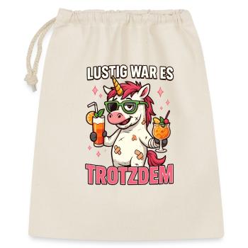 Chemise licorne de fête, c’était drôle - Sac cadeau 40 x 50 cm - nature - Devant