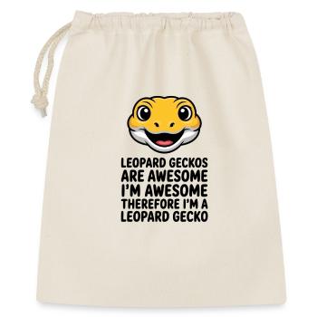 Leopard Gecko Cartoon Smile - Gift Bag 40 x 50 cm - nature - Front