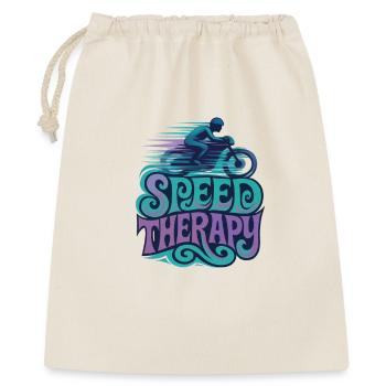 Speed Therapy – Motorrad - Geschenkbeutel aus Baumwolle (40 x 50 cm) - Natur - Vorne