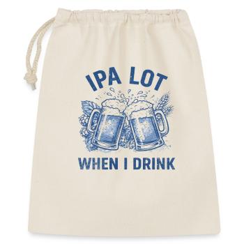IPA Lot : Quand je bois - Sac cadeau 40 x 50 cm - nature - Devant
