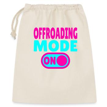 Offroading Mode ON – Abenteuer im Gelände - Geschenkbeutel aus Baumwolle (40 x 50 cm) - Natur - Vorne
