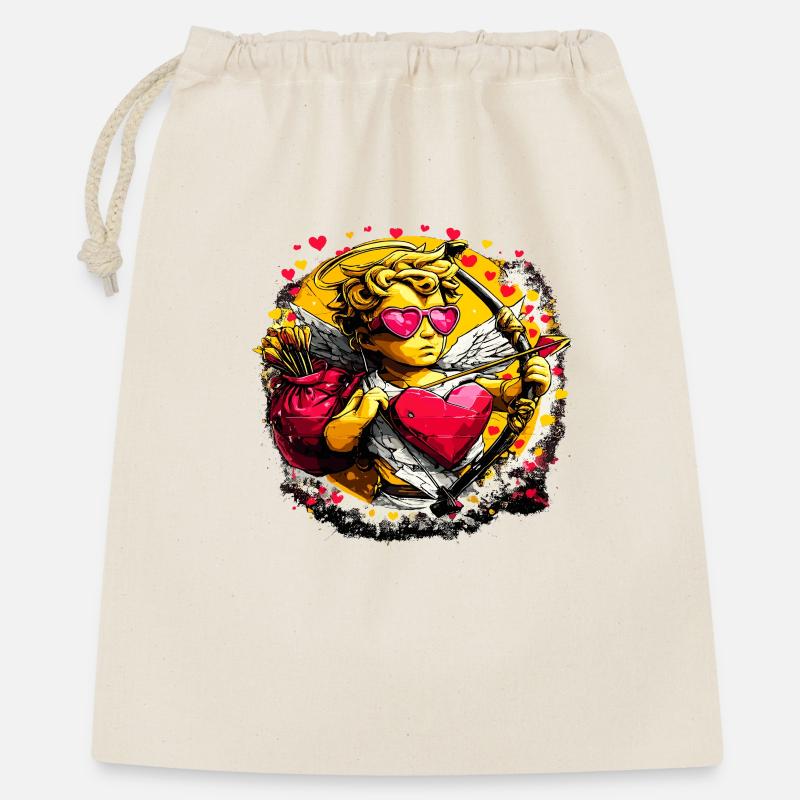 Cupid Graffiti Heart Arch - Gift Bag 40 x 50 cm - nature