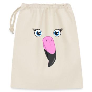 Flamingo Face Kawaii Pink Lazy DIY Bird Custome - Geschenkbeutel aus Baumwolle (40 x 50 cm) - Natur - Vorne
