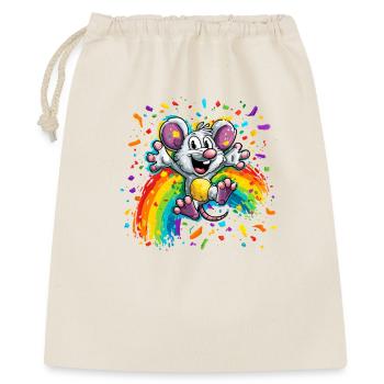 Pluie de couleurs de souris arc-en-ciel - Sac cadeau 40 x 50 cm - nature - Devant