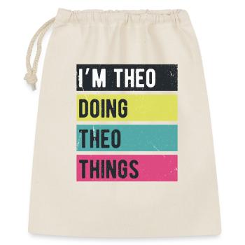 I’m Theo Doing Theo Things Retro Colors - Gift Bag 40 x 50 cm - nature - Front