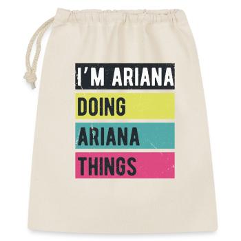 Je suis Ariana Faisant des choses Ariana Couleurs Rétro - Sac cadeau 40 x 50 cm - nature - Devant