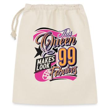 Reine du 99e anniversaire - Sac cadeau 40 x 50 cm - nature - Devant
