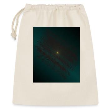 Teal Ringenspiral im Zentrum - Geschenkbeutel aus Baumwolle (40 x 50 cm) - Natur - Vorne