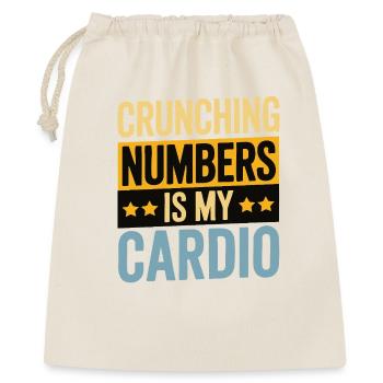Crunching Numbers - Cardio Financial Humor - Gift Bag 40 x 50 cm - nature - Front