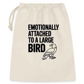 Attaché émotionnellement à un grand oiseau - Sac cadeau 40 x 50 cm - nature - Devant