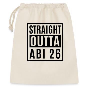 Straight outta Abi 2026 - Abitur - Geschenk - Geschenkbeutel aus Baumwolle (40 x 50 cm) - Natur - Vorne