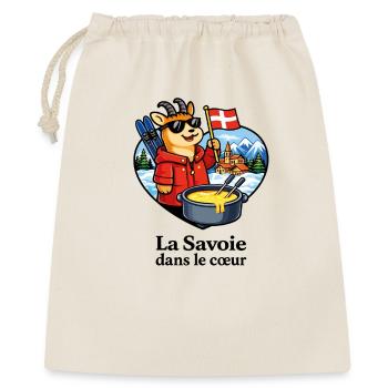 Savoie Fondue Alpen-Savoie im Herzen - Geschenkbeutel aus Baumwolle (40 x 50 cm) - Natur - Vorne