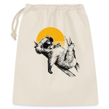 Chilliger Koala Sonnenuntergang - Geschenkbeutel aus Baumwolle (40 x 50 cm) - Natur - Vorne