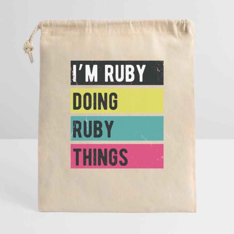 I’m Ruby Doing Ruby Things Retro Colors Gift Bag 40 x 50 cm