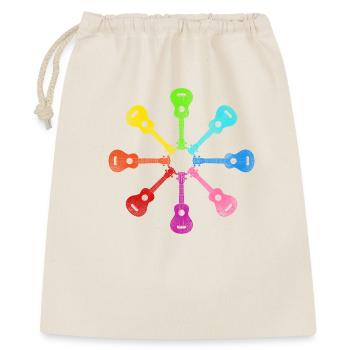 Hawaiian Ukulele Uke Rainbow - Geschenkbeutel aus Baumwolle (40 x 50 cm) - Natur - Vorne