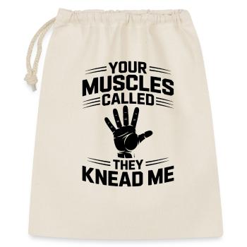Expressions de masseuses Massage Cadeau drôle de masseur - Sac cadeau 40 x 50 cm - nature - Devant