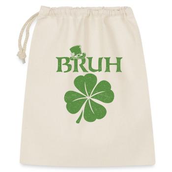 Bruh St Patricks irisches Kleeblatt - Geschenkbeutel aus Baumwolle (40 x 50 cm) - Natur - Vorne