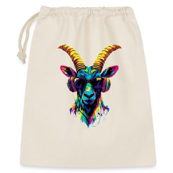 Steinbock Ziege Alpensteinbock Capricorn Ziegen - Geschenkbeutel aus Baumwolle (40 x 50 cm) - Natur - Vorne