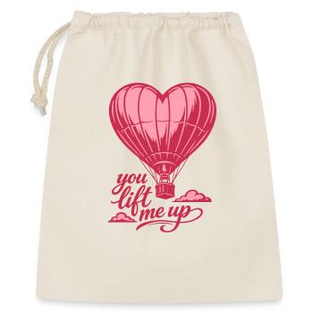 You Lift Me Up | Balloon Heart - Valentine's Day - Gift Bag 40 x 50 cm - nature - Front