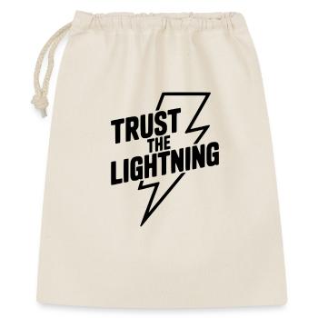 Vertraue dem Lightning - Geschenkbeutel aus Baumwolle (40 x 50 cm) - Natur - Vorne