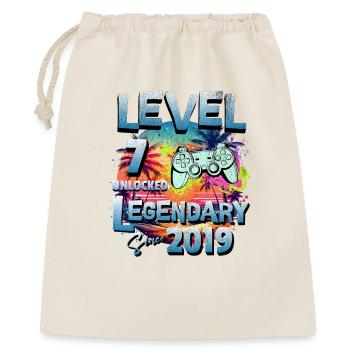 Level 7 years Unlocked since 2019 Birthday - Gift Bag 40 x 50 cm - nature - Front