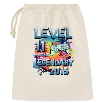Level 11 years Unlocked since 2015 Birthday - Gift Bag 40 x 50 cm - nature - Front