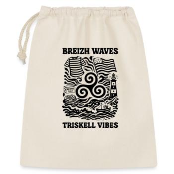 Bretagne Triskell Vagues Design Breton Marin - Gift Bag 40 x 50 cm - nature - Front