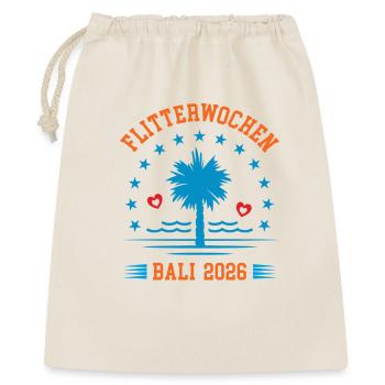 Flitterwochen Bali 2026 Hochzeitsreise Indonesien - Geschenkbeutel aus Baumwolle (40 x 50 cm) - Natur - Vorne