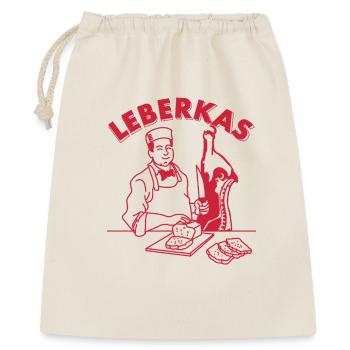 Lustiger Metzger Leberkas Bayrischer Döner - Geschenkbeutel aus Baumwolle (40 x 50 cm) - Natur - Vorne