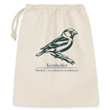 Hawfinch Silhouette | Ornithology | Drawing - Gift Bag 40 x 50 cm - nature - Front