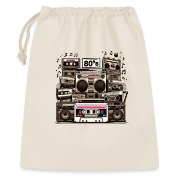 Cassette Era Boombox Collage - Gift Bag 40 x 50 cm - nature - Front